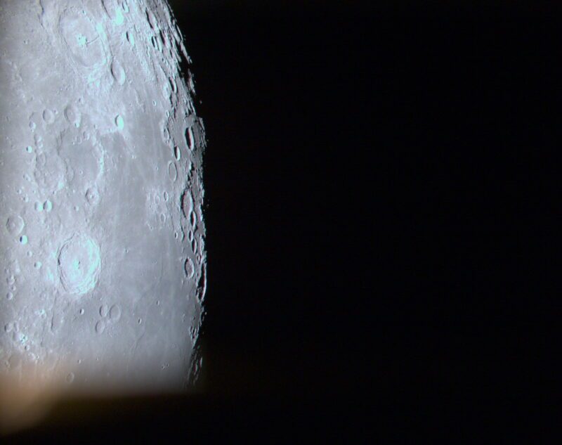 ランダーが月から高度約2000km地点で撮影した画像（出典：ispace）