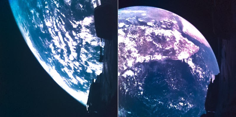 離れていく地球を撮影（出典：ESA）