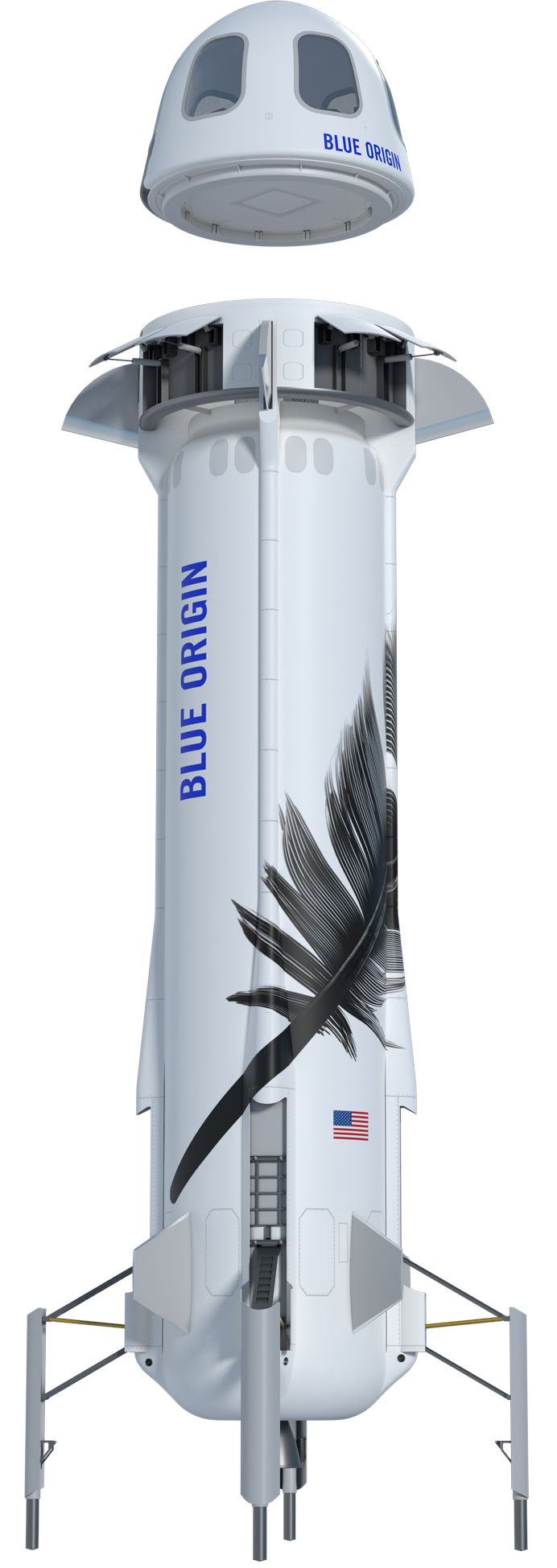 New Shepardのイメージ。飛行時間は約11分間という（出典：Blue Origin）