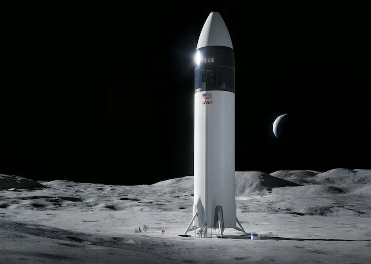 Artemis IIIでの月着陸イメージ（出典：SpaceX）