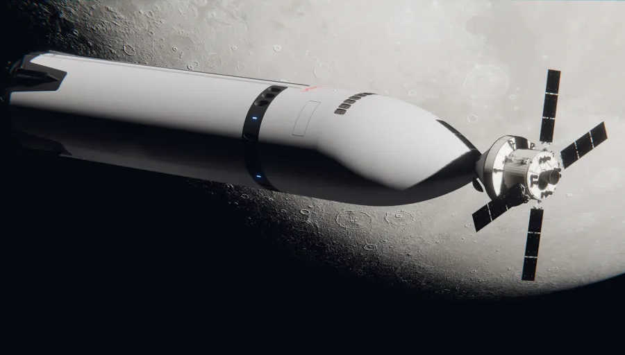 HLS版StarshipにドッキングするOrion（出典：SpaceX）