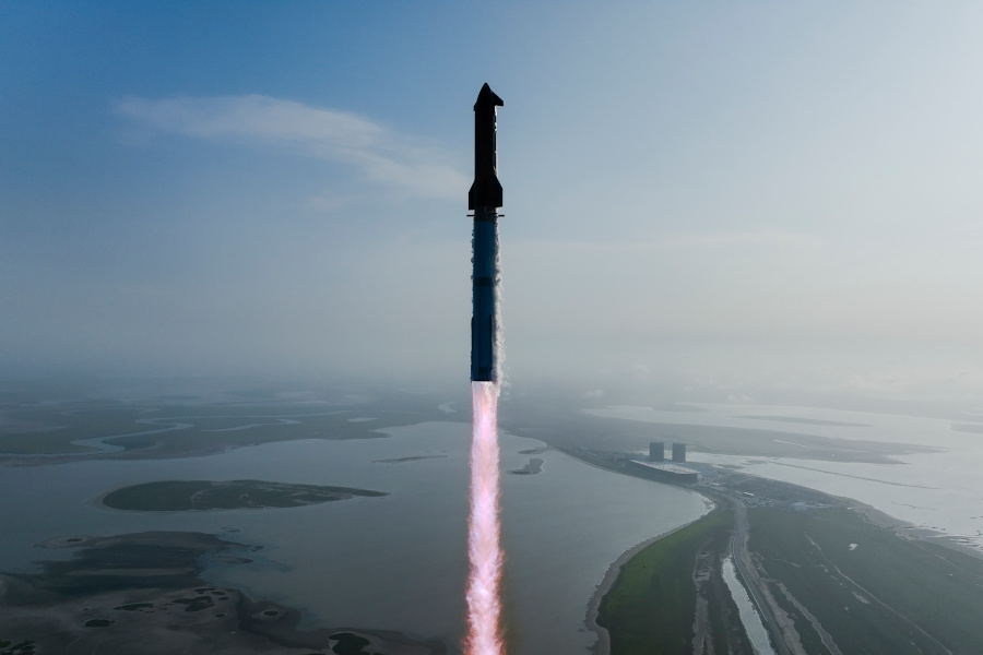 Flight 9で上昇するStarship(出典:SpaceX公式Xアカウント)