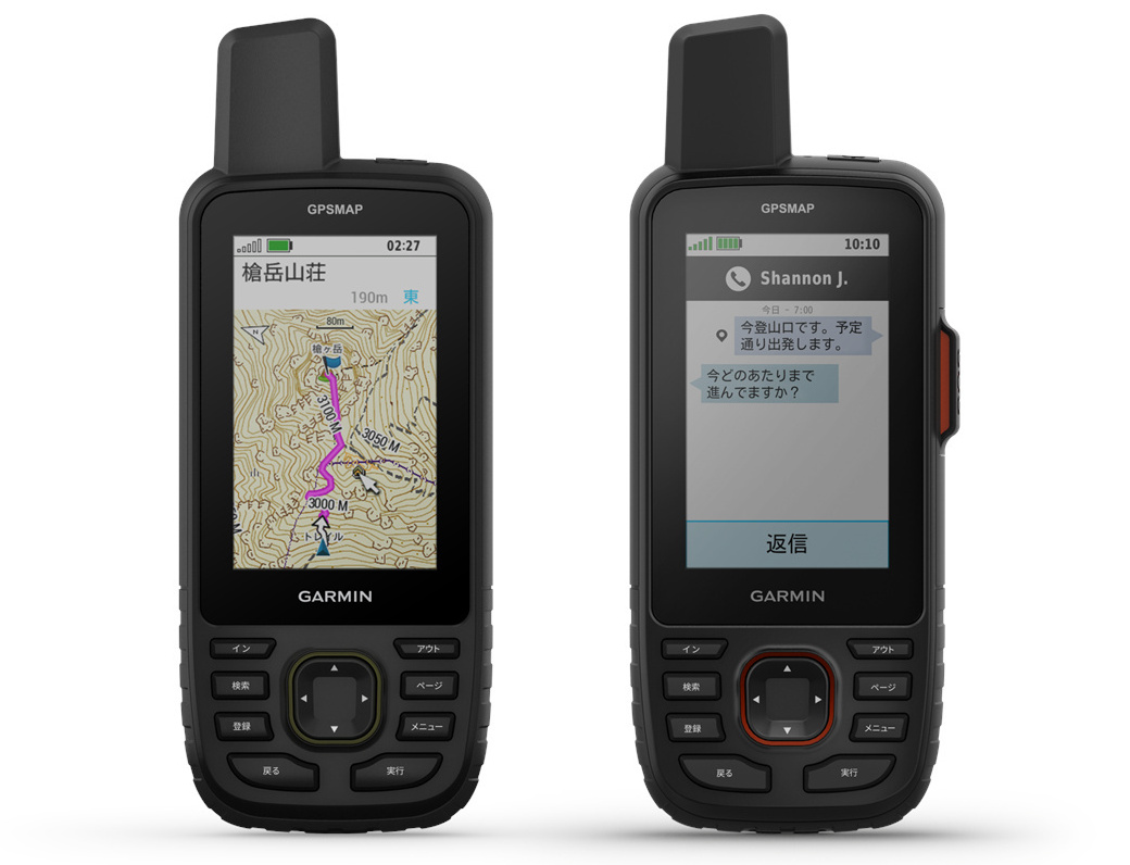（左から）GPSMAP 67、GPSMAP 67i（出典：ガーミンジャパン）