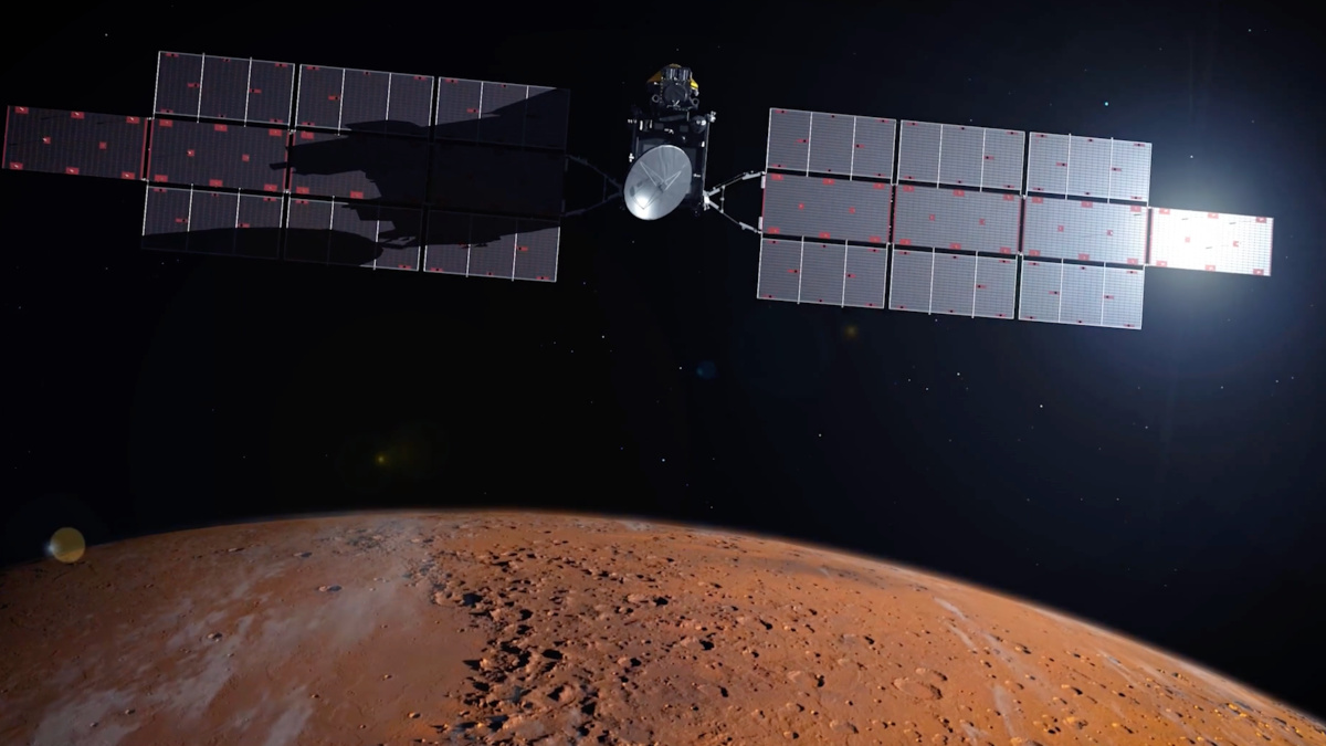 火星から地球にサンプルを持ち帰る「Earth Return Orbiter」イメージ（出典：NASA/ESA/JPL-Caltech/GSFC）