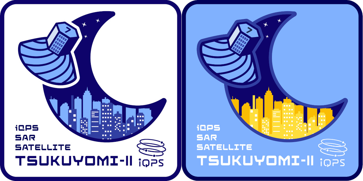 ツクヨミ-IIのミッションマーク。右が通常版、左は特別版（出典：QPS研究所）