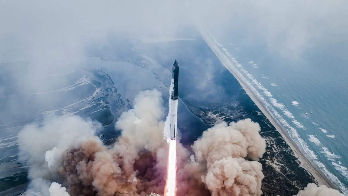 3回目の軌道飛行試験で打ち上げられたStarship（出典：SpaceX）