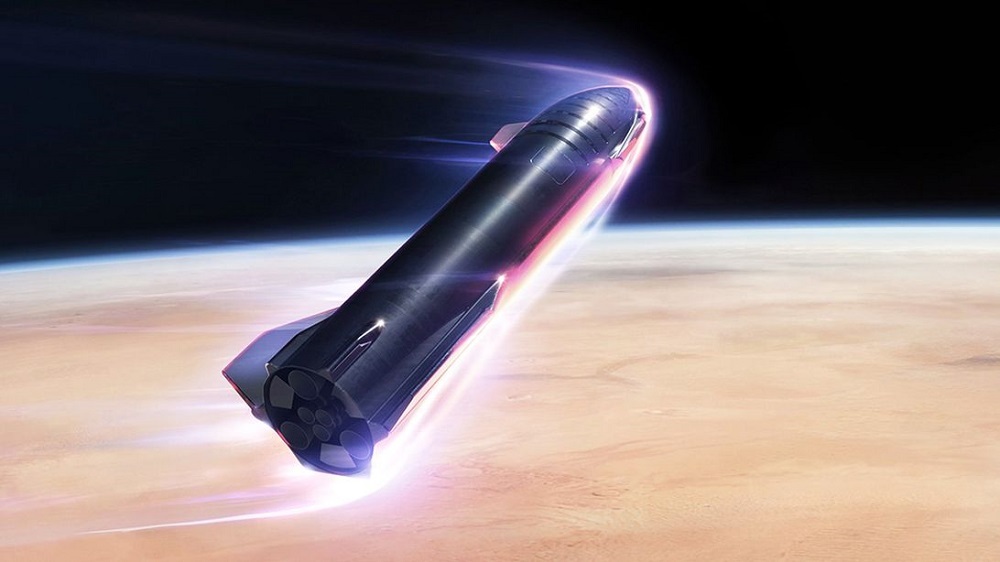 飛行中の「Starship」のレンダリング画像（提供：SpaceX）