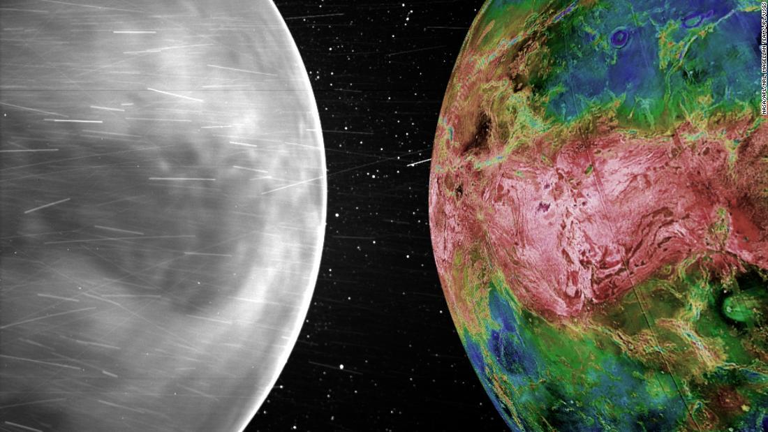 ＷＩＳＰＲの画像で捉えた金星表面の特徴（左）はマゼラン計画で捉えた特徴（右）に合致する
