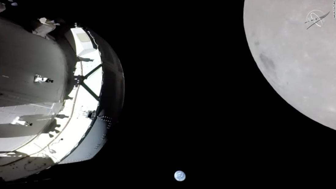 米航空宇宙局（ＮＡＳＡ）の宇宙船「オリオン」が月に最接近した/NASA/YouTube