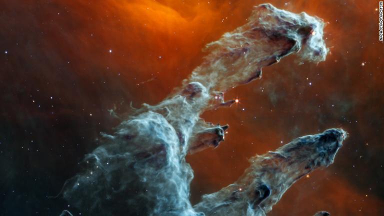 中赤外光で捉えた創造の柱/NASA/ESA/CSA/STScI