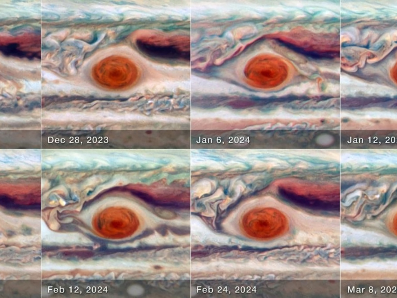 木星の大赤班、形や大きさの変化繰り返す　ハッブル望遠鏡で観測