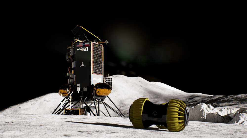 月着陸船Nova-Cと月面探査ロボットYAOKI（出典：Intuitive Machines）