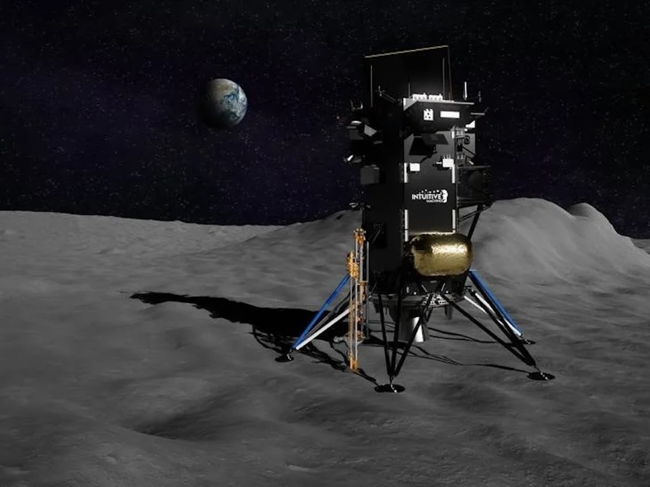 米インテュイティブの月着陸船、ロケットに格納--月面には2月下旬か