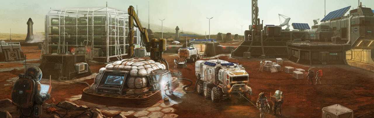 Apptronikが想像する未来の火星基地（出典：Apptronik）